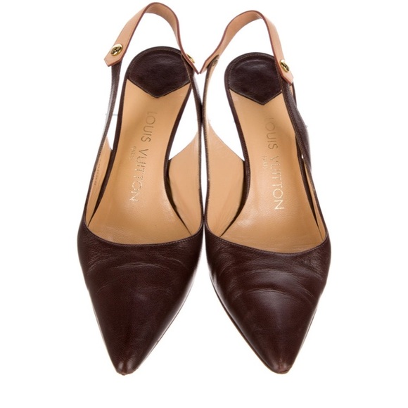 Louis Vuitton Patent Leather Chocolate Slingback - Picture 3 of 12